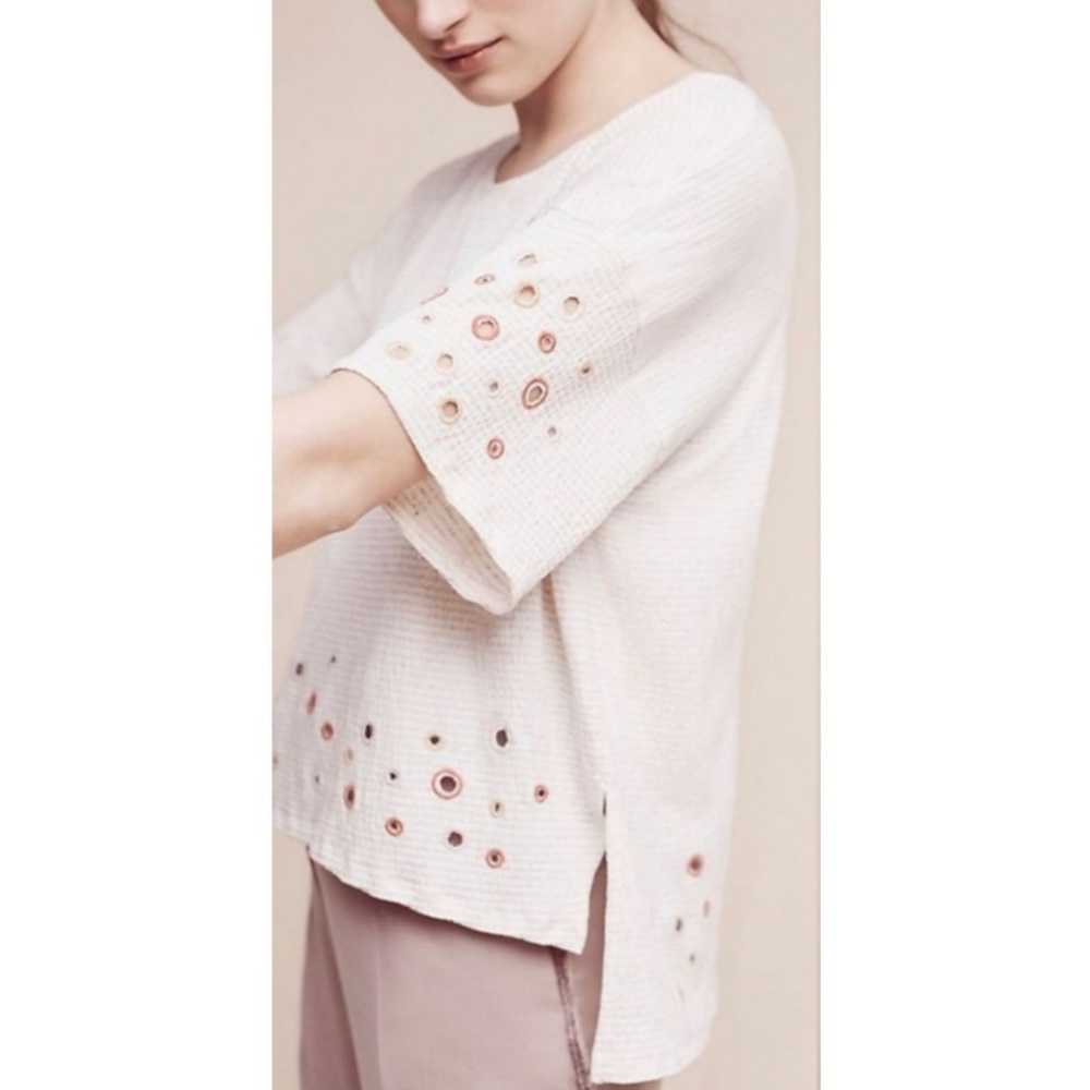 NWT Anthropologie Catina eyelet circle top